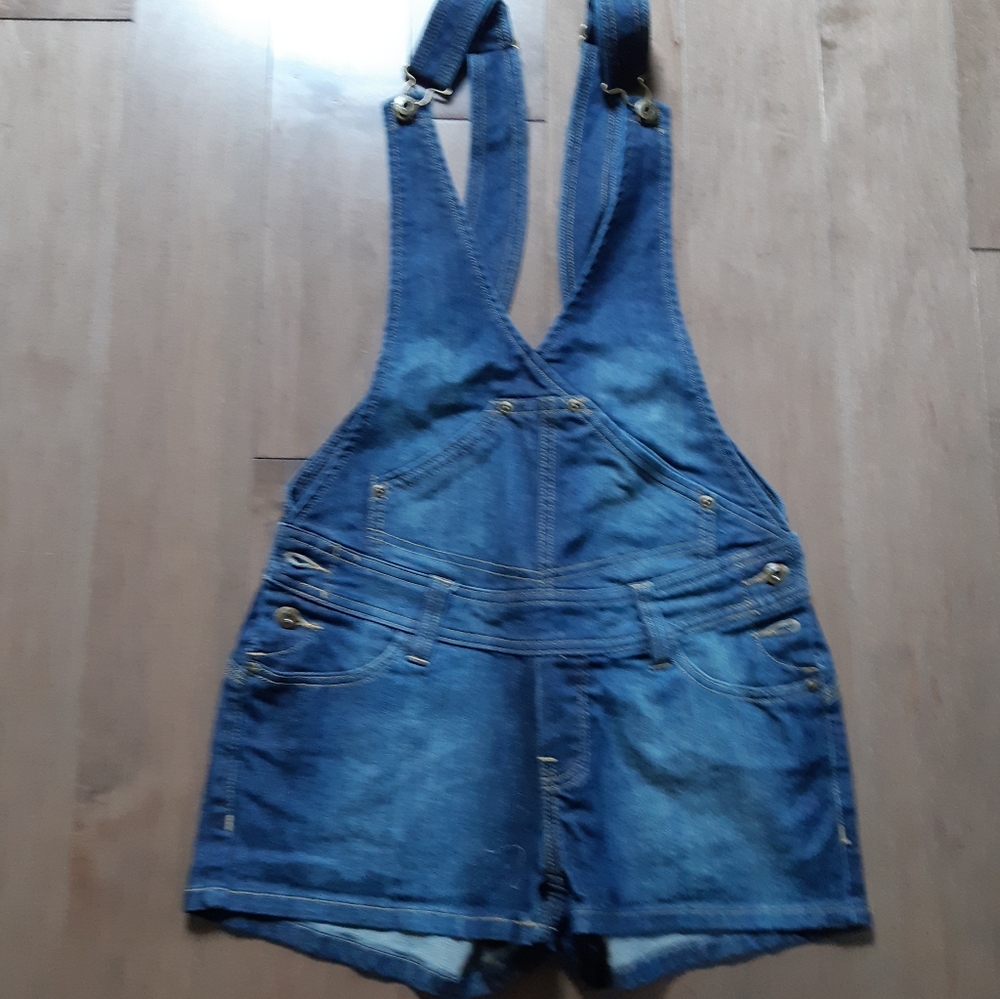 Eckored denim overall